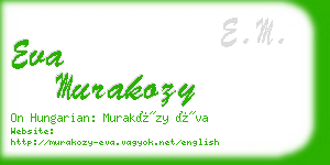 eva murakozy business card